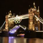 I cerchi olimpici sul Tower Bridge